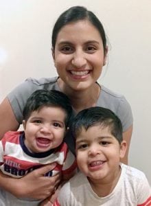 dr noopur sharma dentist redland bay with her children
