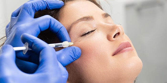 Facial Injections around eyes